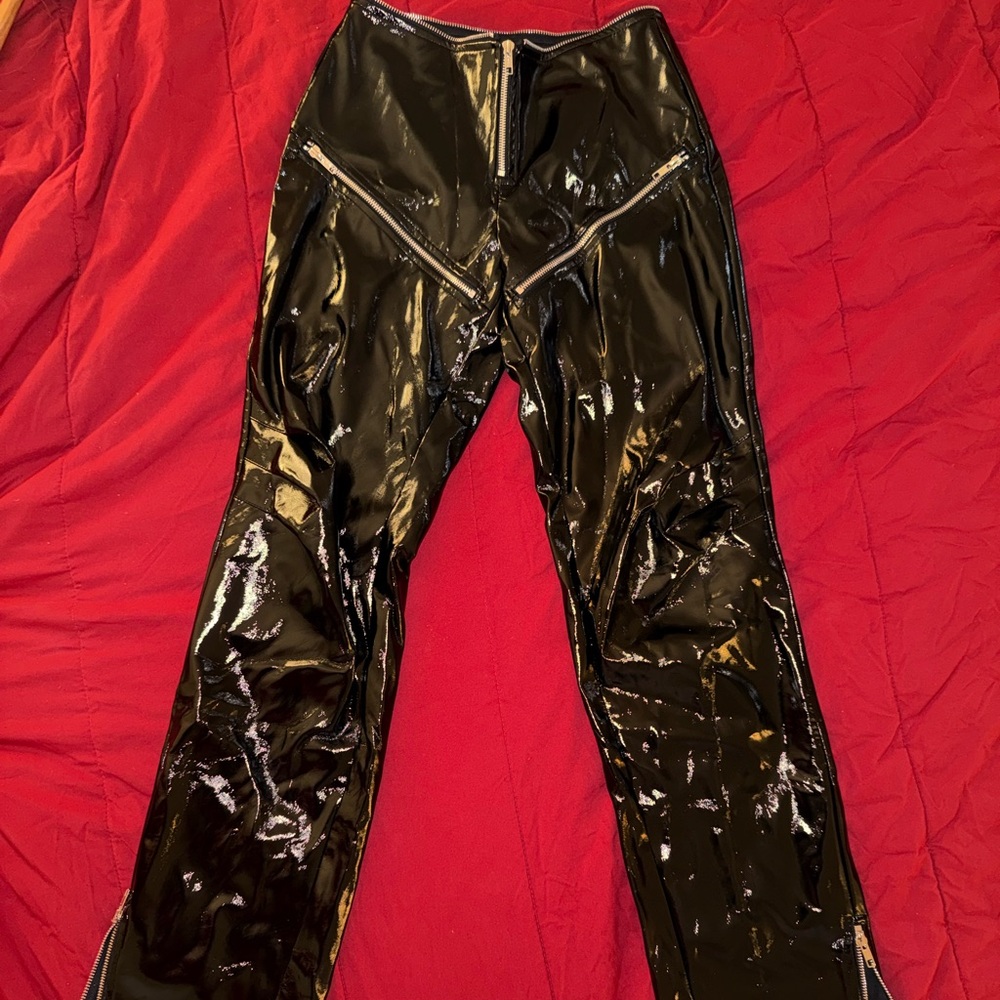 I.AM.GIA Glossy Black Vinyl Pants